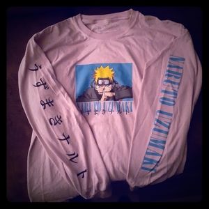 Naruto Uzumaki Pink Longsleeve Oversized Shirt